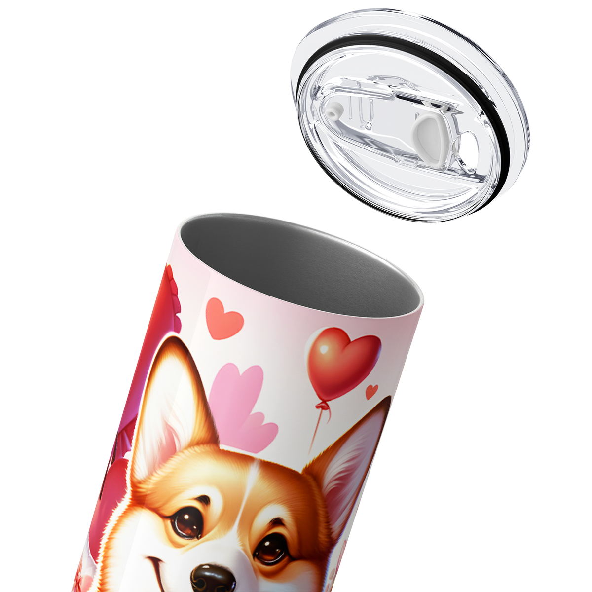 Valentines Day Corgi 20oz Skinny Tumbler