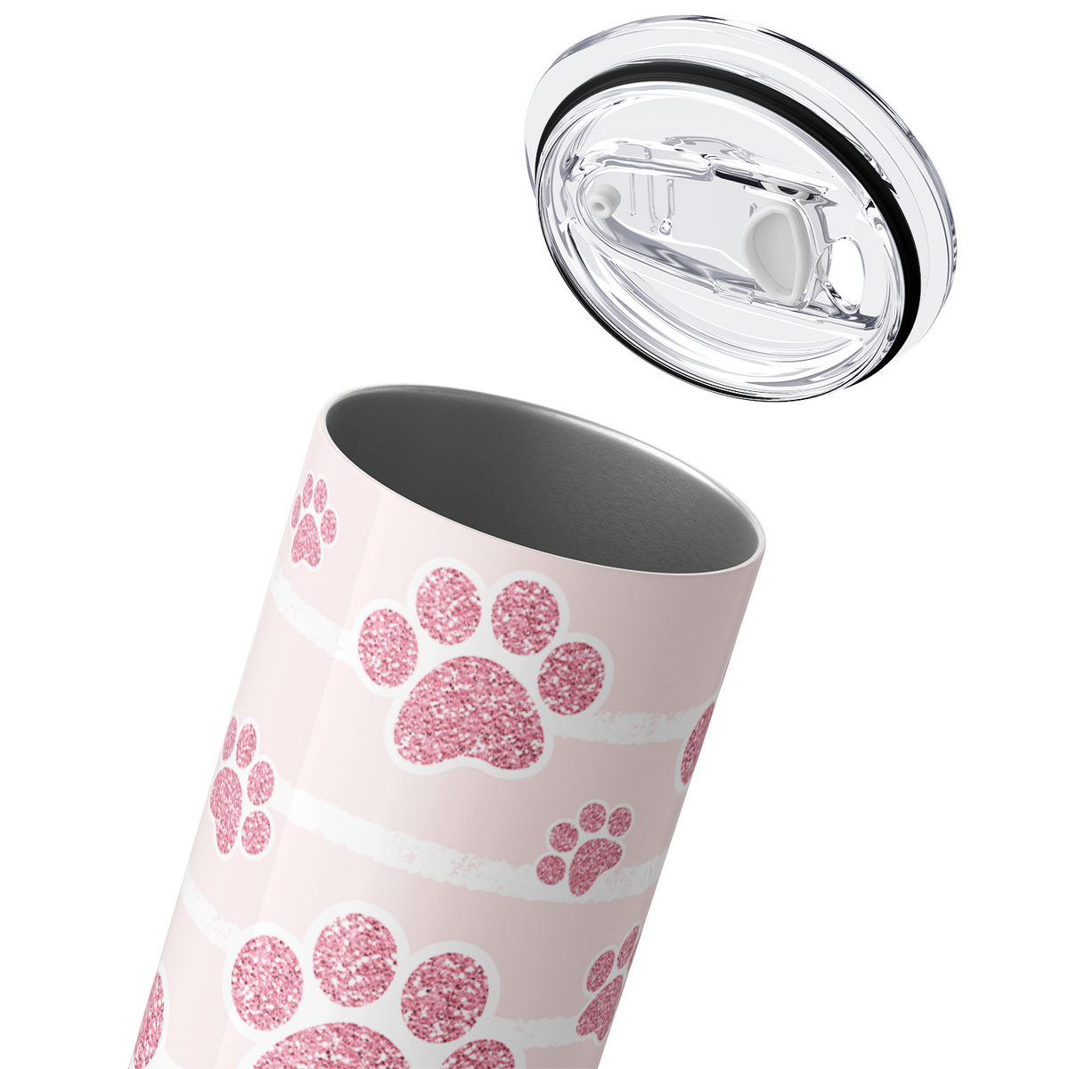 Paws Print Pink 20oz Skinny Tumbler