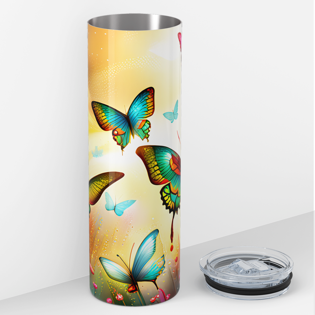 Bokeh Butterfly 20oz Skinny Tumbler