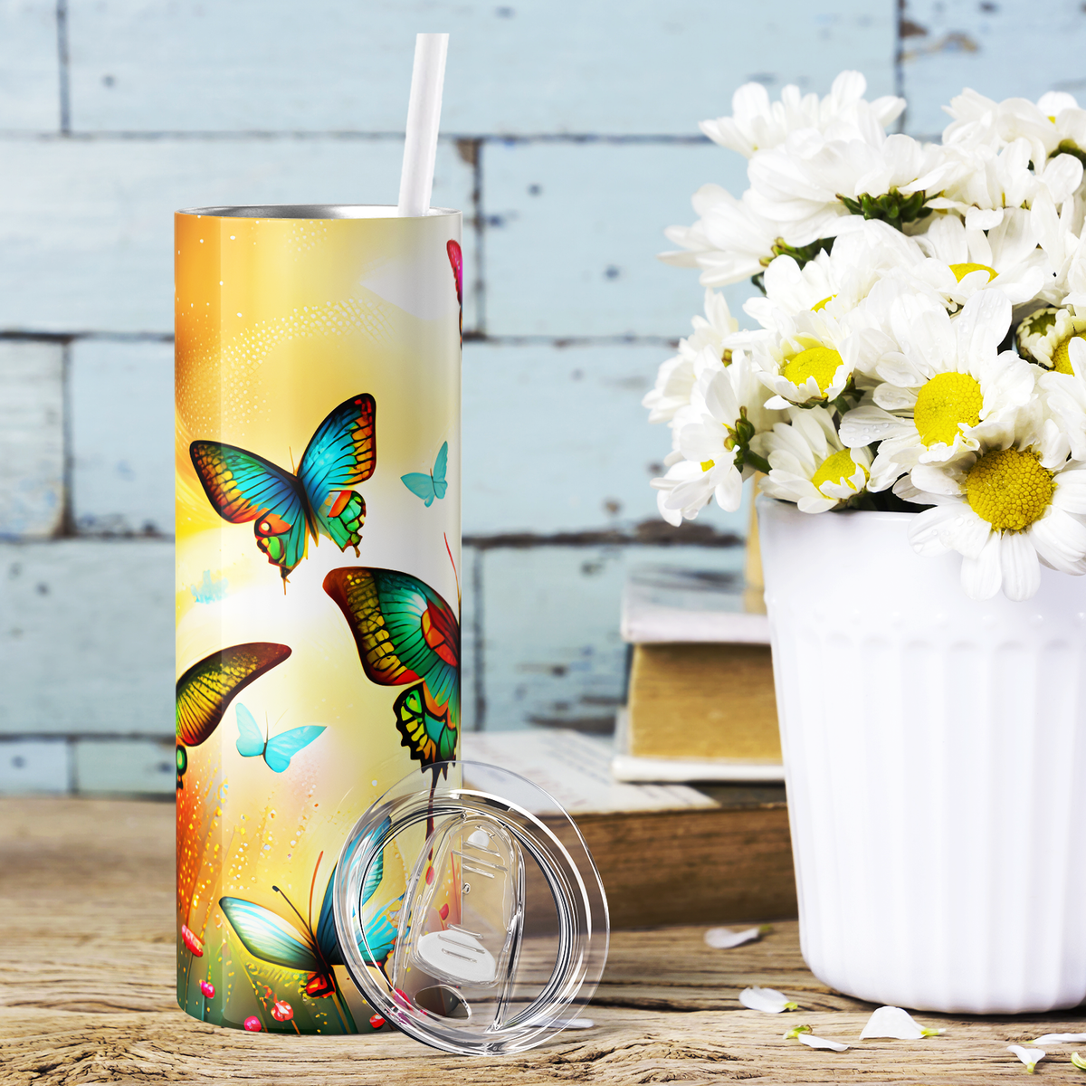 Bokeh Butterfly 20oz Skinny Tumbler