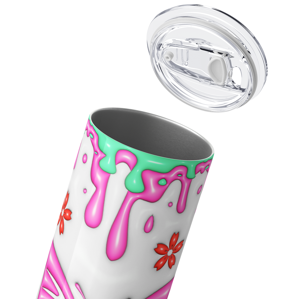 Butterfly Dripping Inflated Balloon 20oz Skinny Tumbler