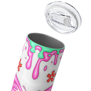 Butterfly Dripping Inflated Balloon 20oz Skinny Tumbler