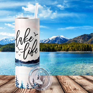 Lake Life Scenery 20oz Skinny Tumbler