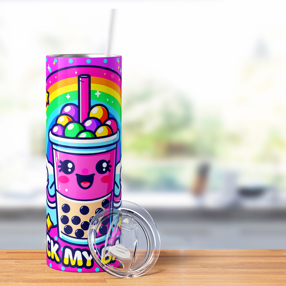 BobaTea Suck my Balls 20oz Skinny Tumbler