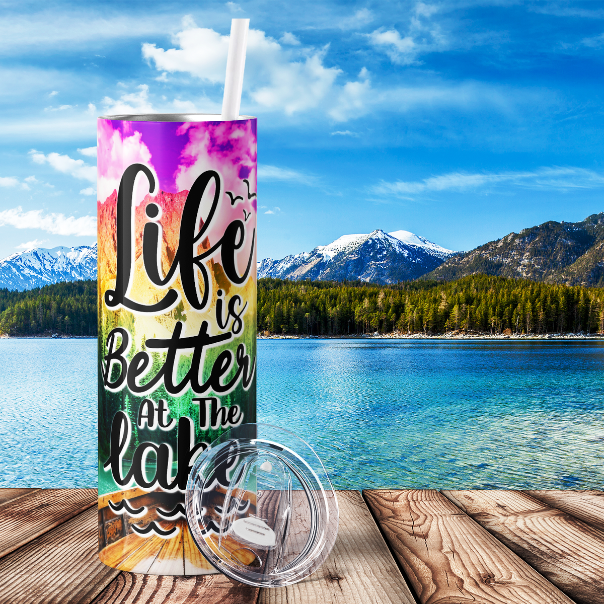 Life is Better at the Lake 20oz Skinny Tumbler