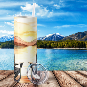 Lake Life with Chairs 20oz Skinny Tumbler