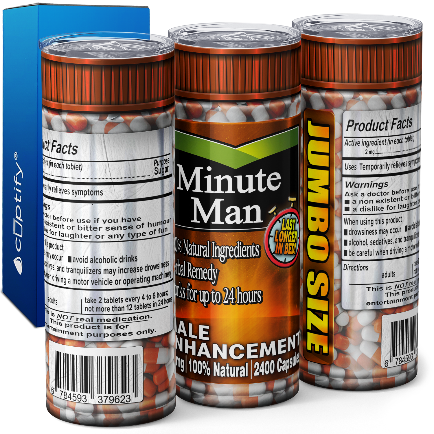 Minute Man 20oz Skinny Funny Tumbler