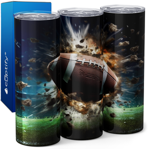 Footbal Break Thru on Field 20oz Skinny Tumbler