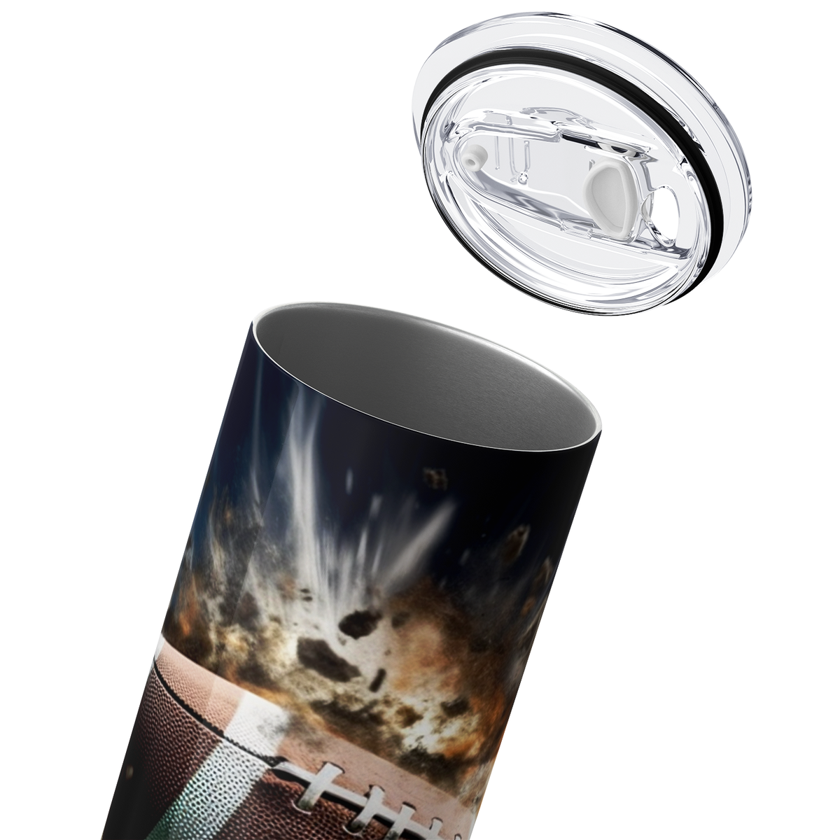 Footbal Break Thru on Field 20oz Skinny Tumbler