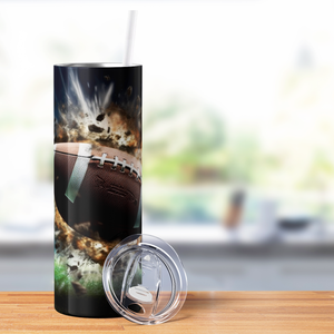 Footbal Break Thru on Field 20oz Skinny Tumbler