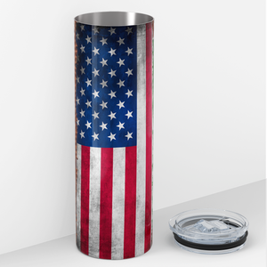 Personalized Football Flag 20oz Skinny Tumbler