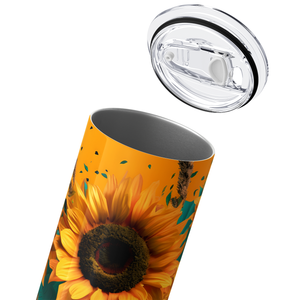 Bright Sunflowers 20oz Skinny Tumbler