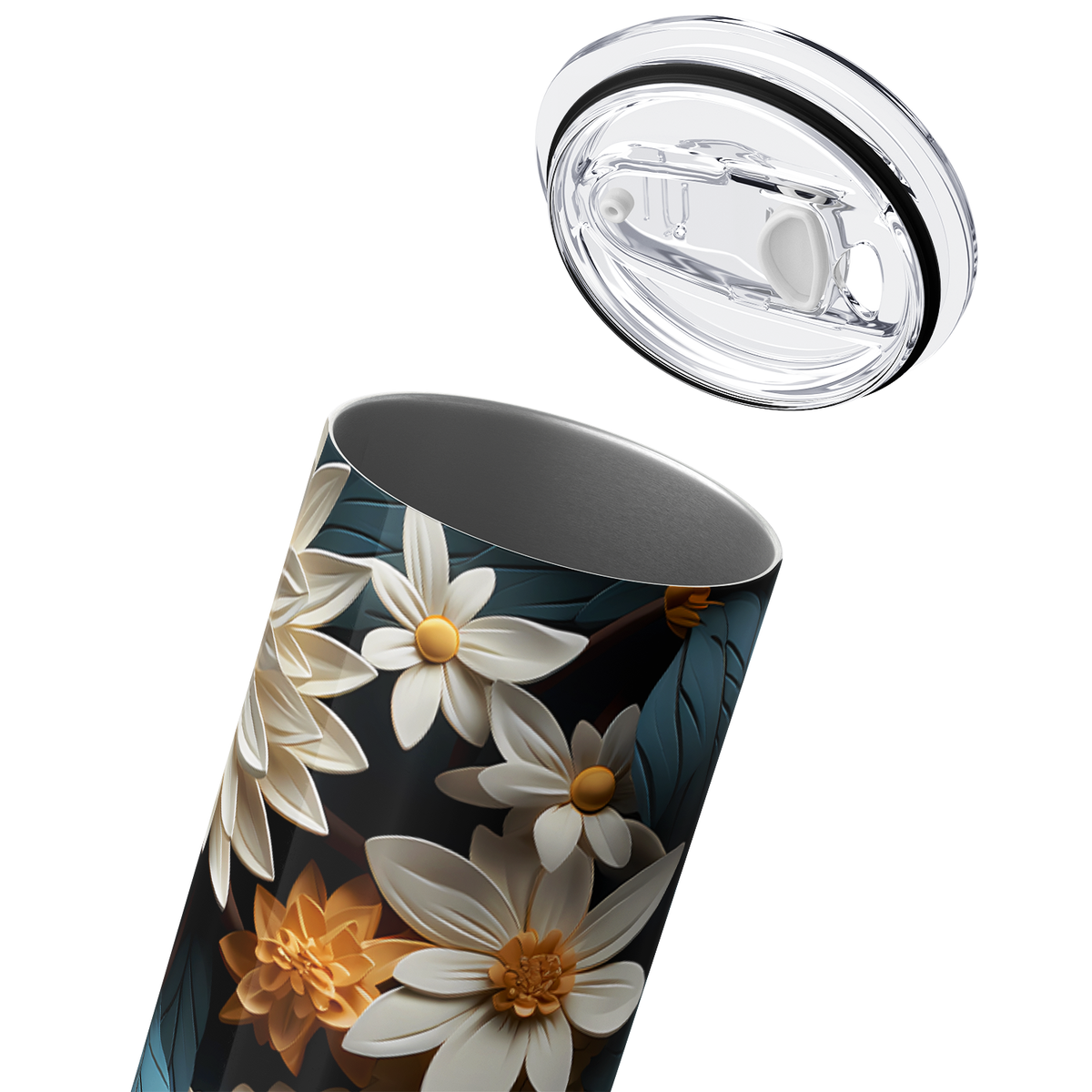 Pretty Sunflowers 3D 20oz Skinny Tumbler