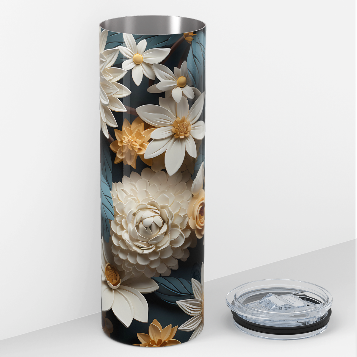 Pretty Sunflowers 3D 20oz Skinny Tumbler