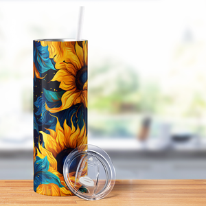 Sunflowers Like Painting 20oz Skinny Tumbler