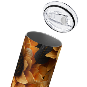 Sunflowers with Gray 20oz Skinny Tumbler