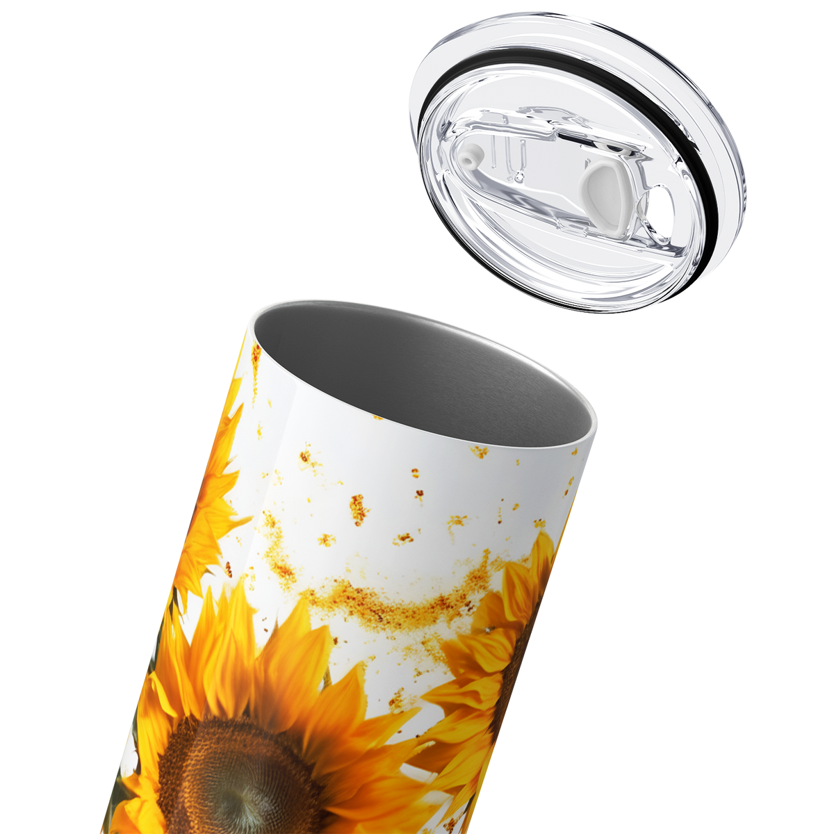 Tall Bright Sunflowers 20oz Skinny Tumbler