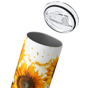 Tall Bright Sunflowers 20oz Skinny Tumbler