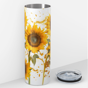 Tall Bright Sunflowers 20oz Skinny Tumbler