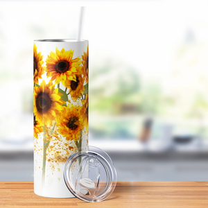 Tall Sunflowers 20oz Skinny Tumbler
