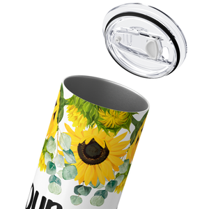 Personalized Bright Sunflowers 20oz Skinny Tumbler