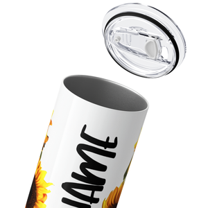 Personalized Sunflowers 20oz Skinny Tumbler