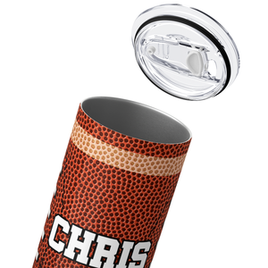 Personalized Football Player Name and Number 20oz Skinny Tumbler