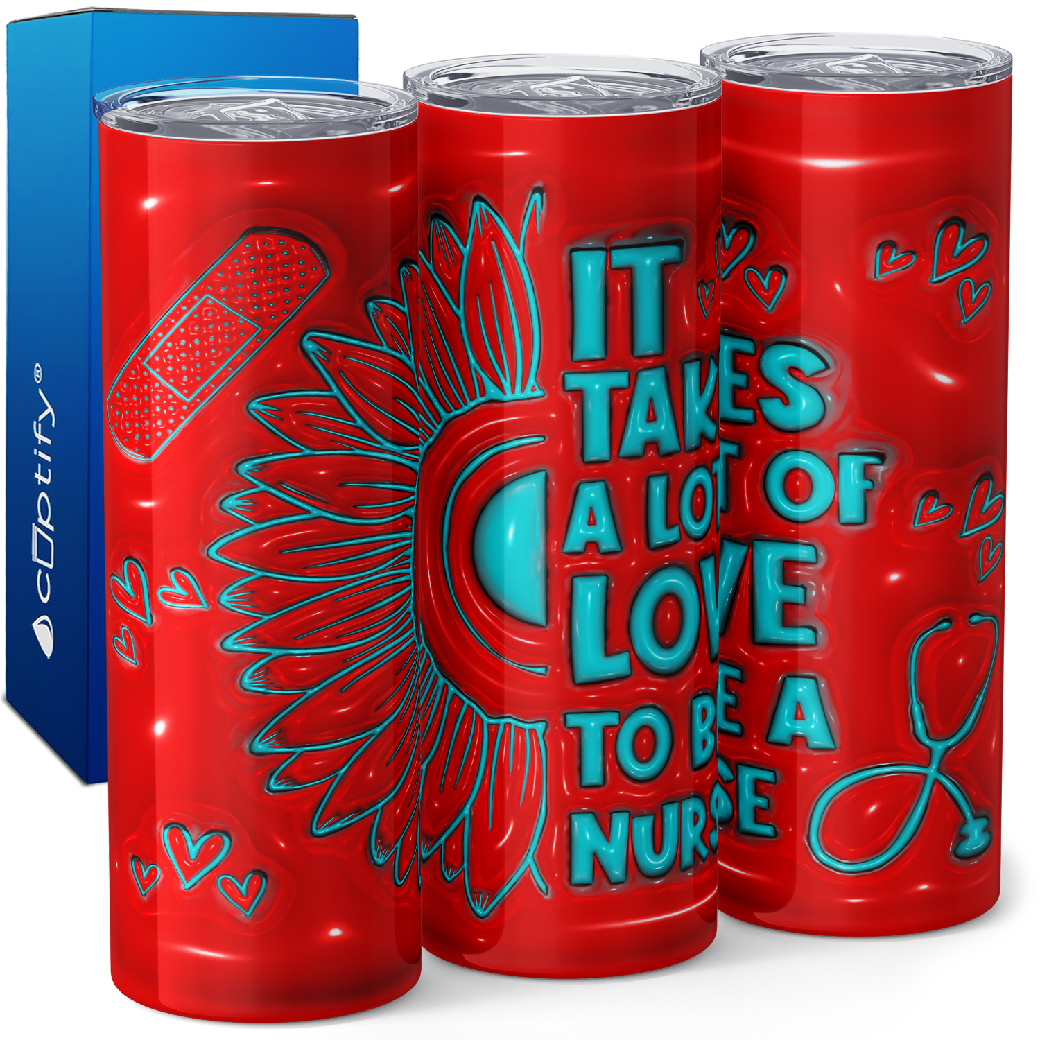 It Takes a Lot of Love to be a Nurse 20oz Skinny Tumbler