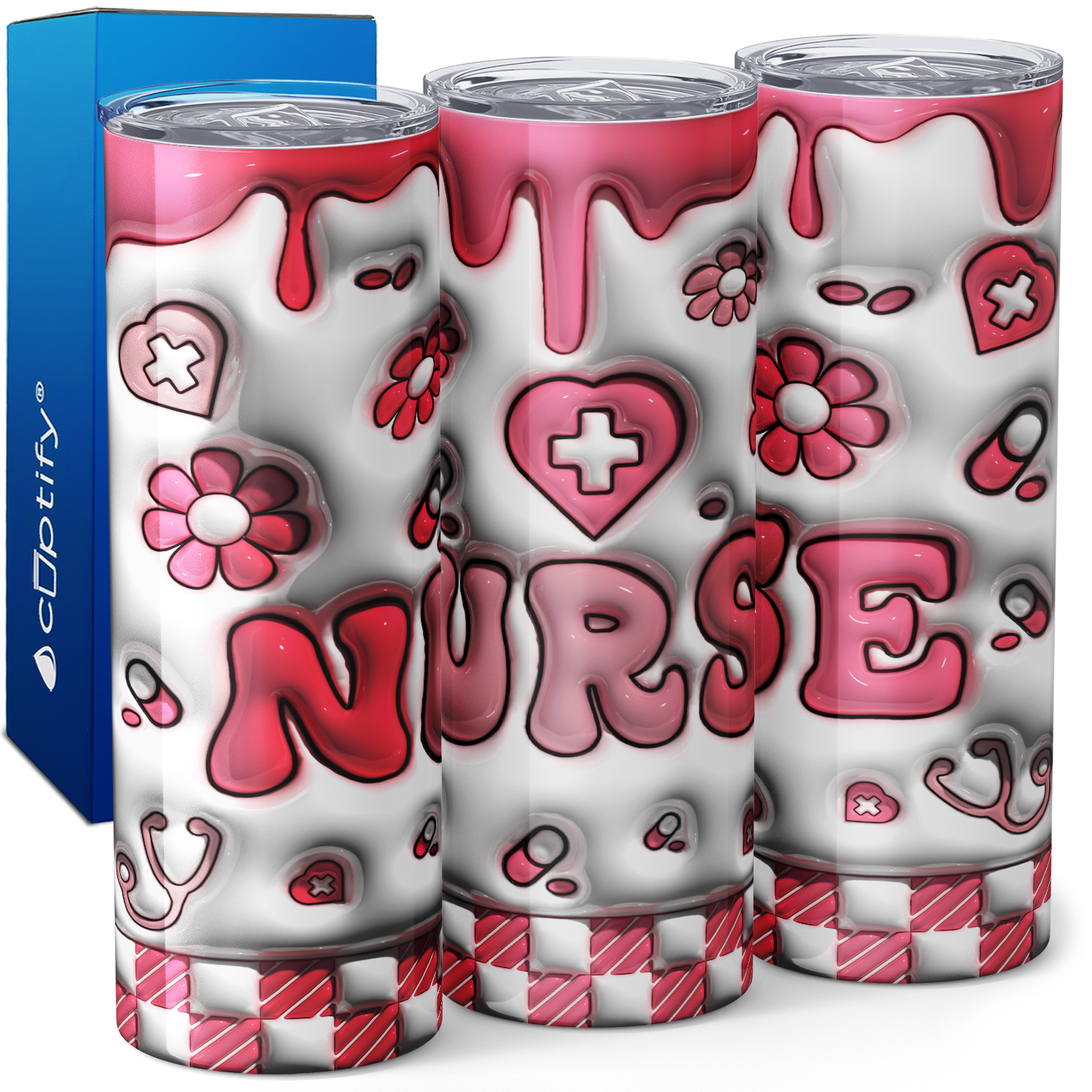 Dripping  Nurse Inflated 20oz Skinny Tumbler