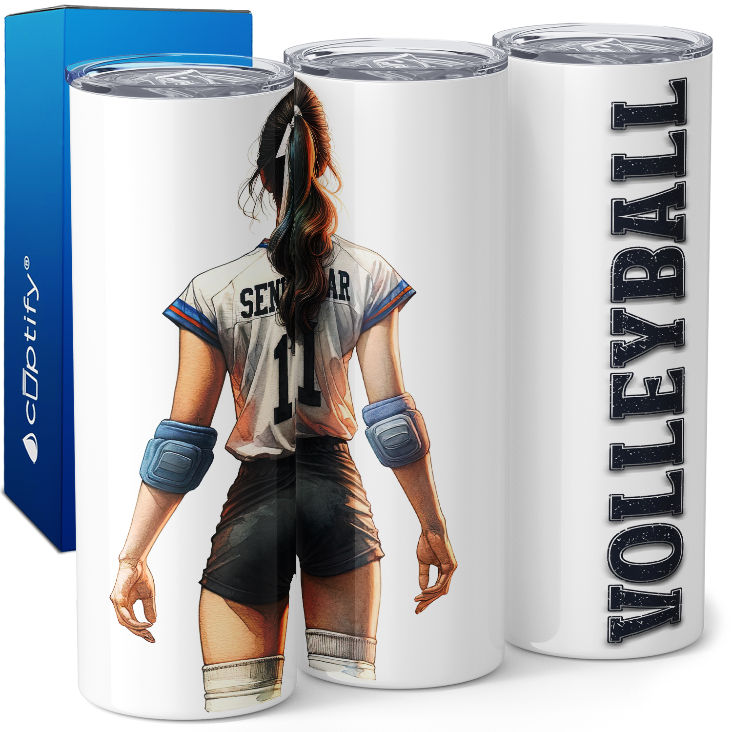 Volleyball Girl 20oz Skinny Tumbler