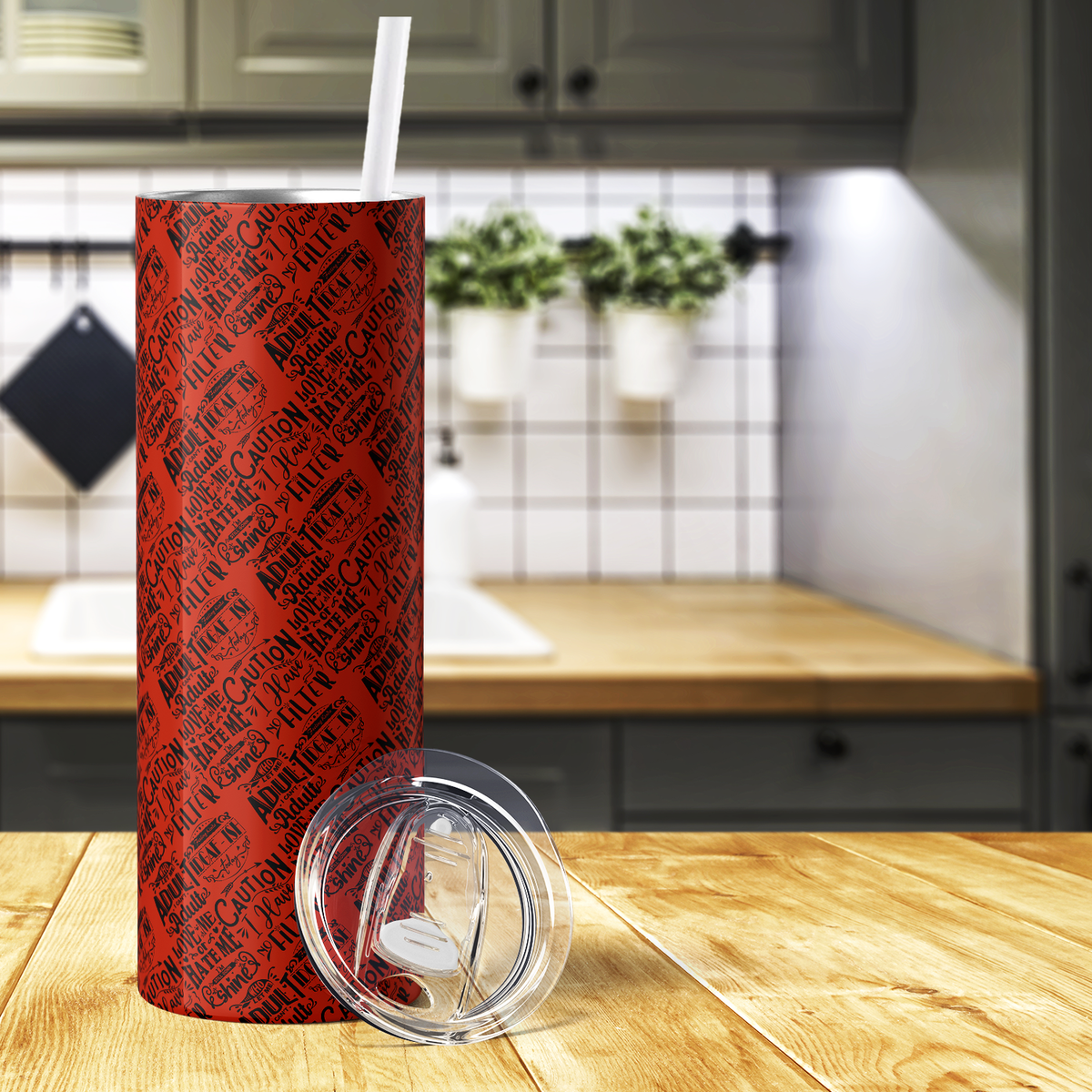 Sarcastic Phrases 20oz Skinny Tumbler