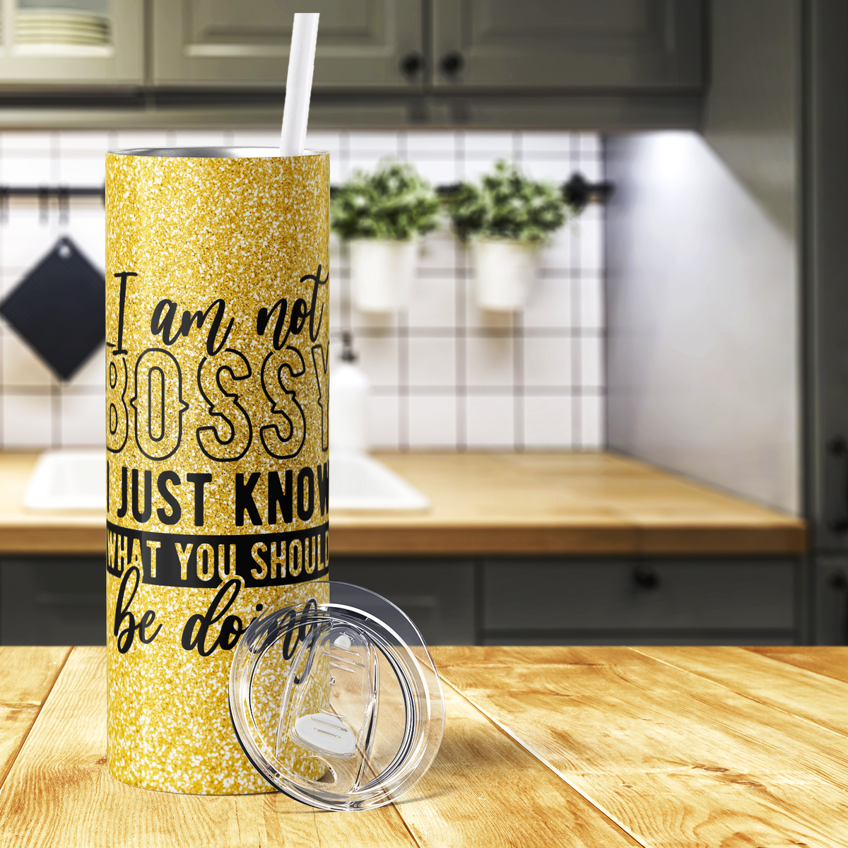 I am Not Bossy 20oz Skinny Tumbler