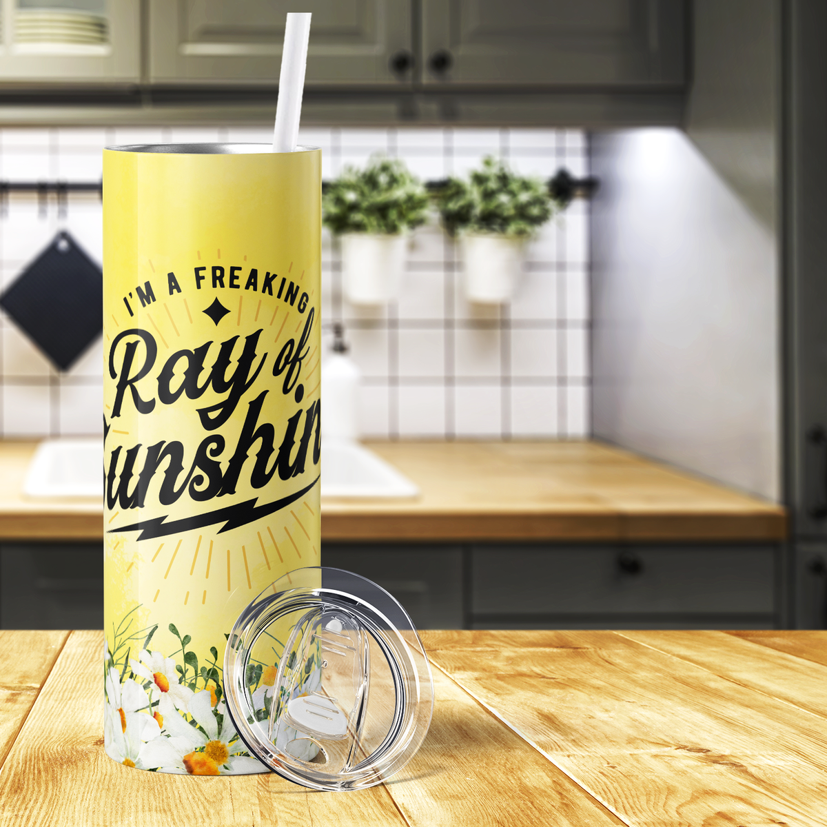 I'm a Freaking Ray of Sunshine 20oz Skinny Tumbler