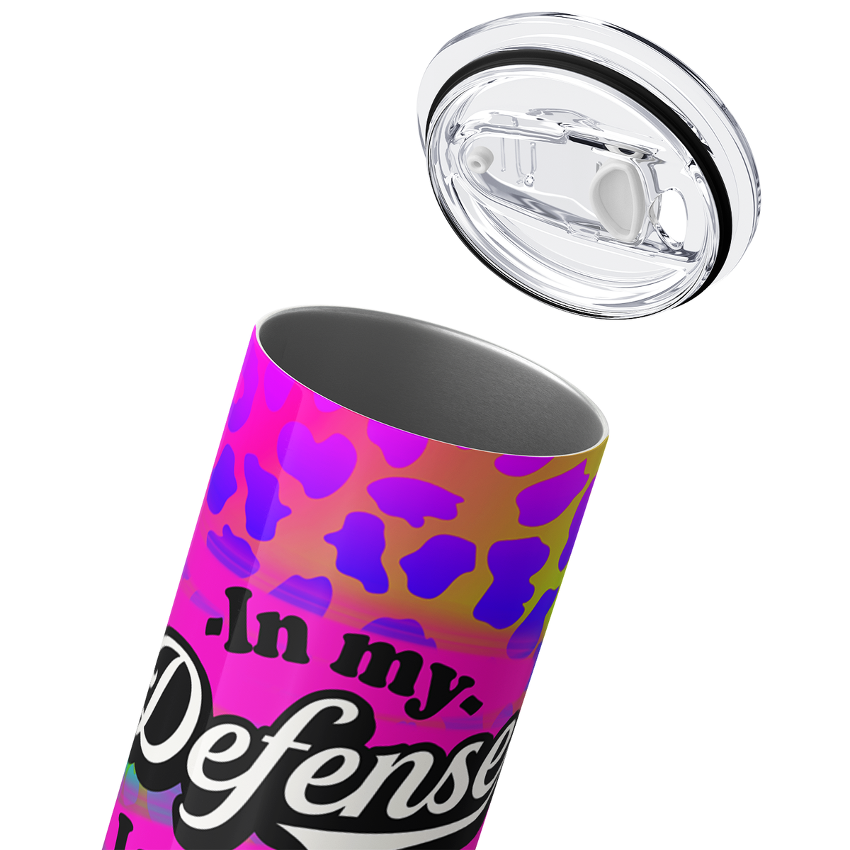 In My Defense I was Left Unsupervised 20oz Skinny Tumbler