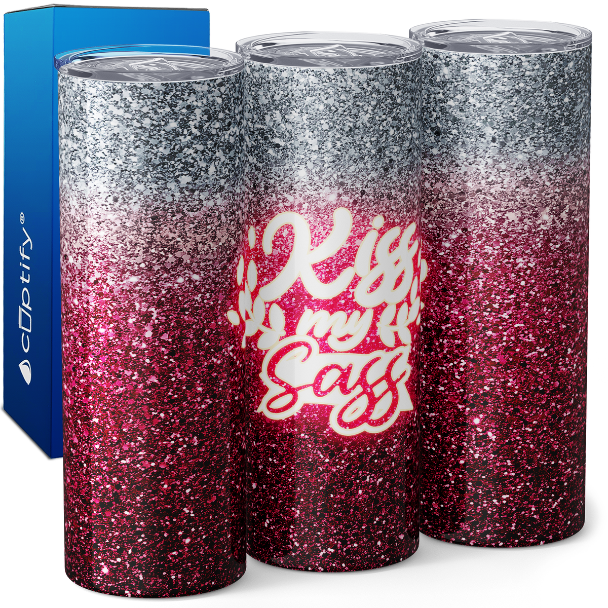 Kiss My Sass 20oz Skinny Tumbler