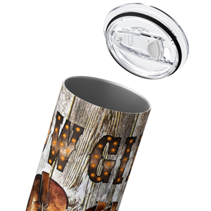 Cow Girl Boots with Sunflowers 20oz Skinny Tumbler