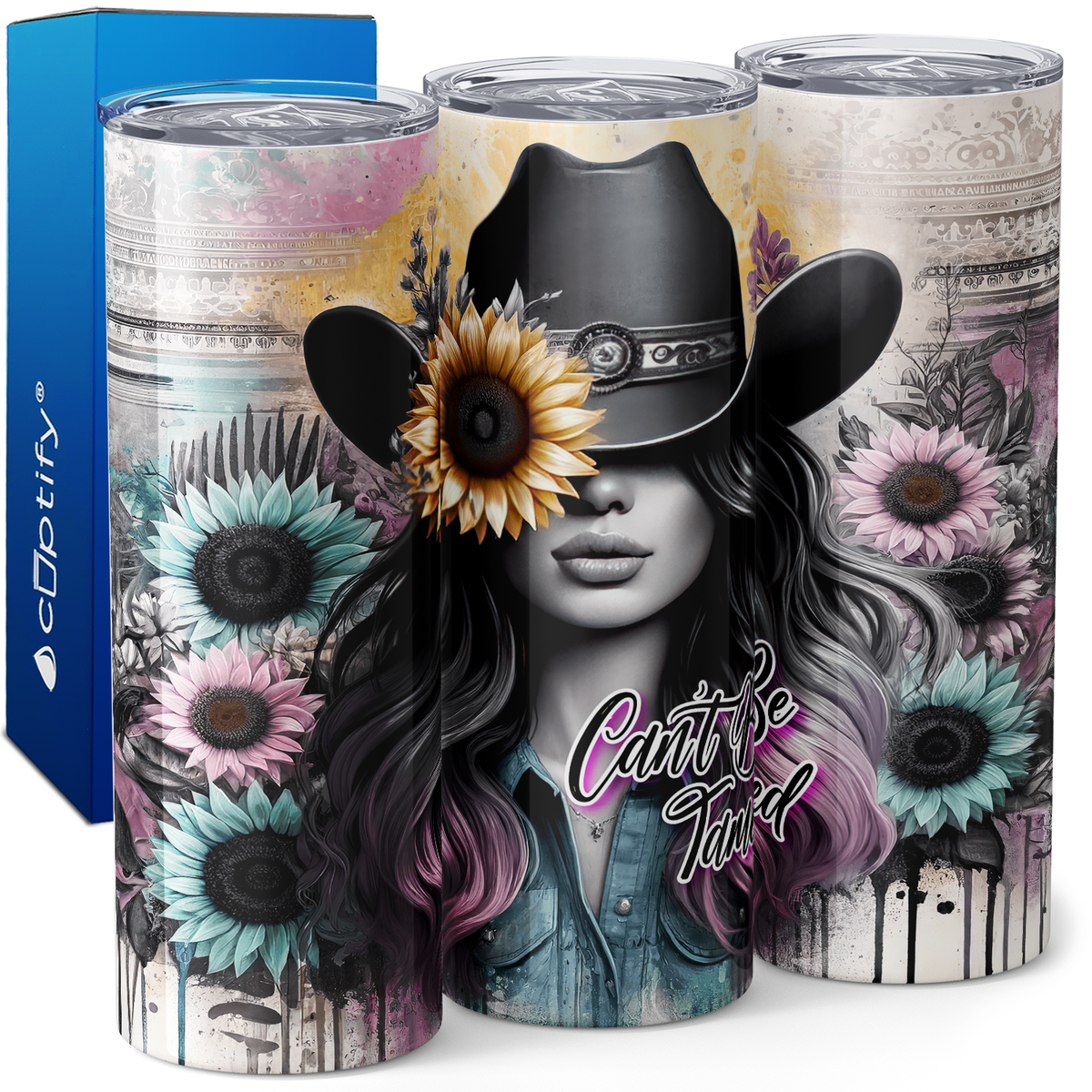 Cowgirl Can't Be Tamed 20oz Skinny Tumbler