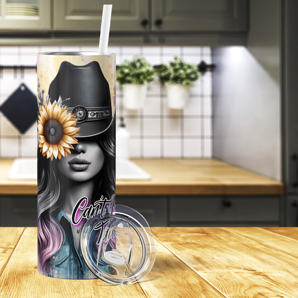 Cowgirl Can't Be Tamed 20oz Skinny Tumbler