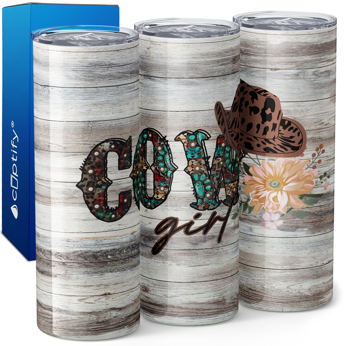 Cowgirl Hat 20oz Skinny Tumbler