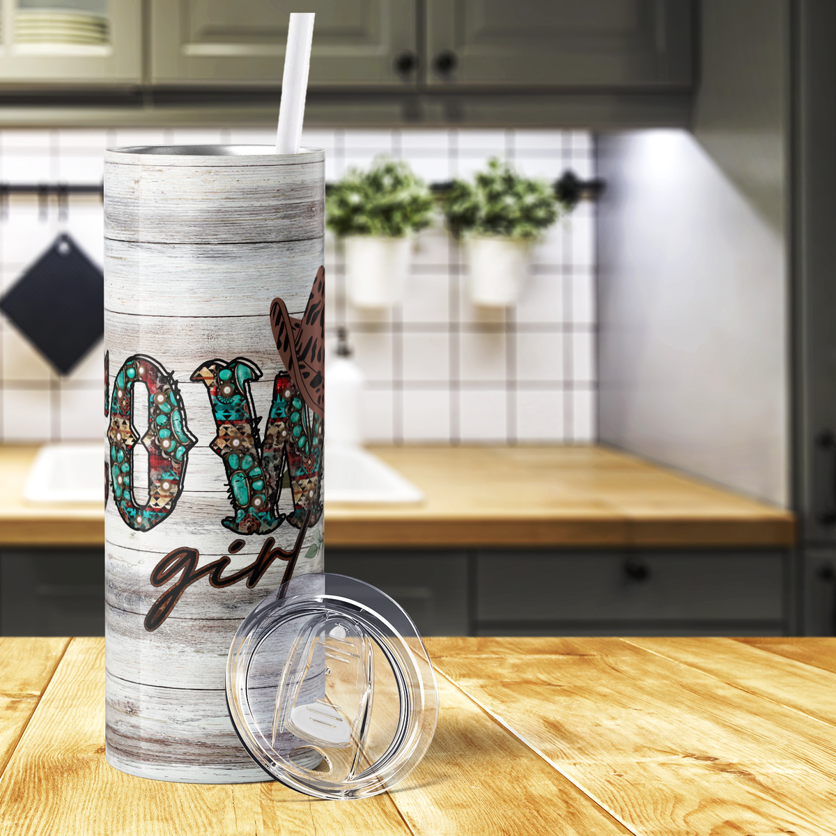 Cowgirl Hat 20oz Skinny Tumbler