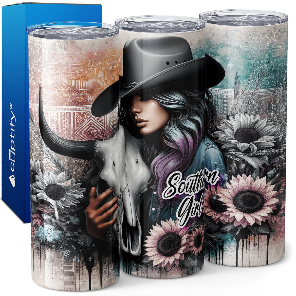 Cowgirl Southern Girl 20oz Skinny Tumbler