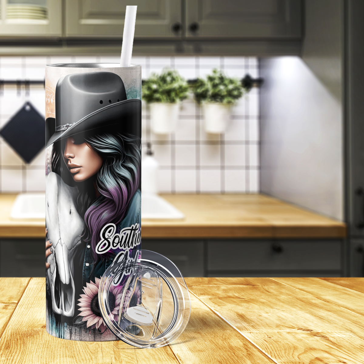 Cowgirl Southern Girl 20oz Skinny Tumbler