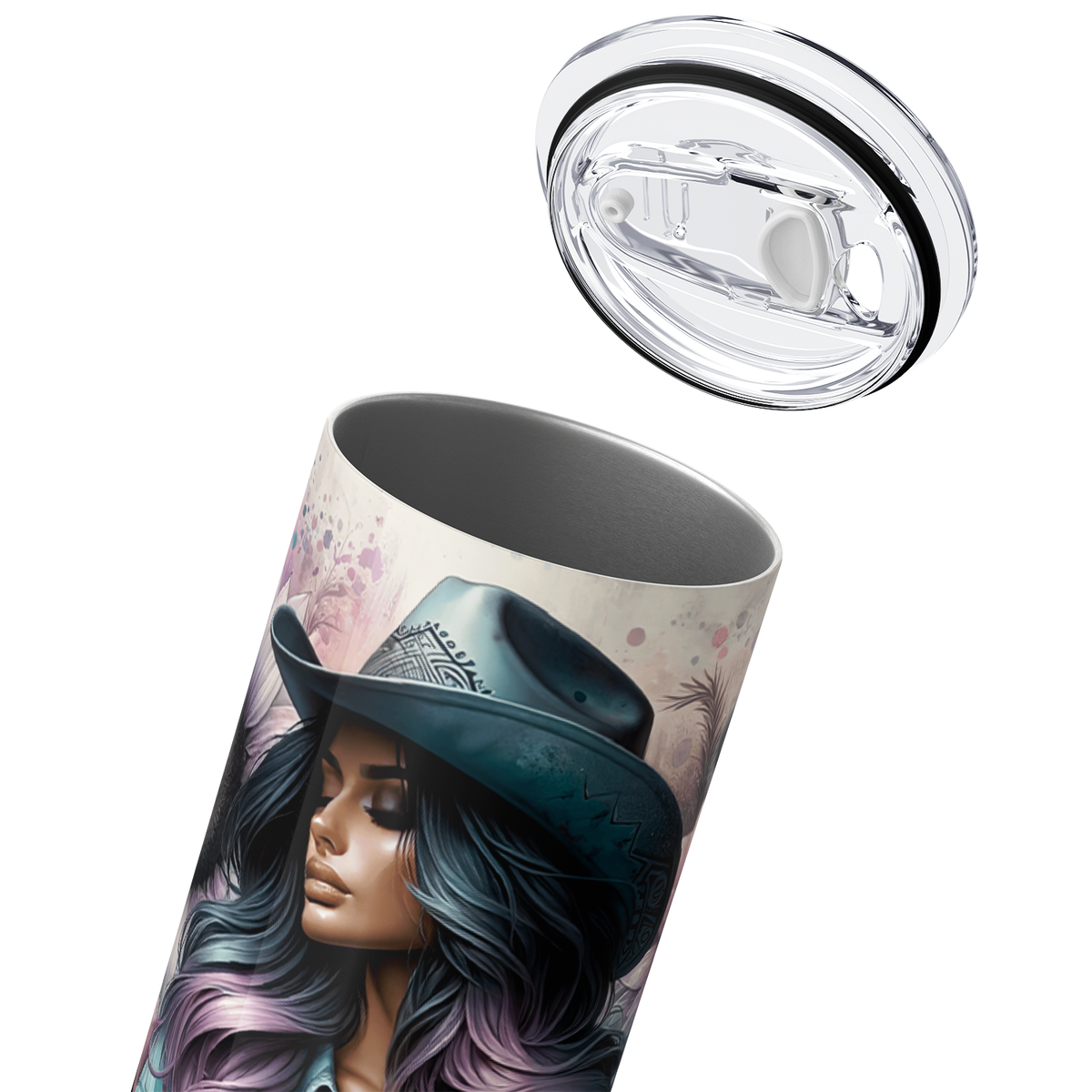 Cowgirl Stars Can't Shine Without Darkness 20oz Skinny Tumbler