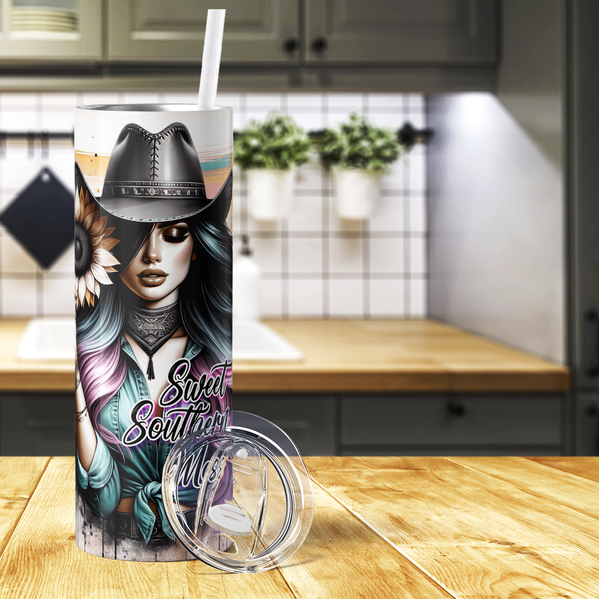 Cowgirl Sweet Southern Mess 20oz Skinny Tumbler