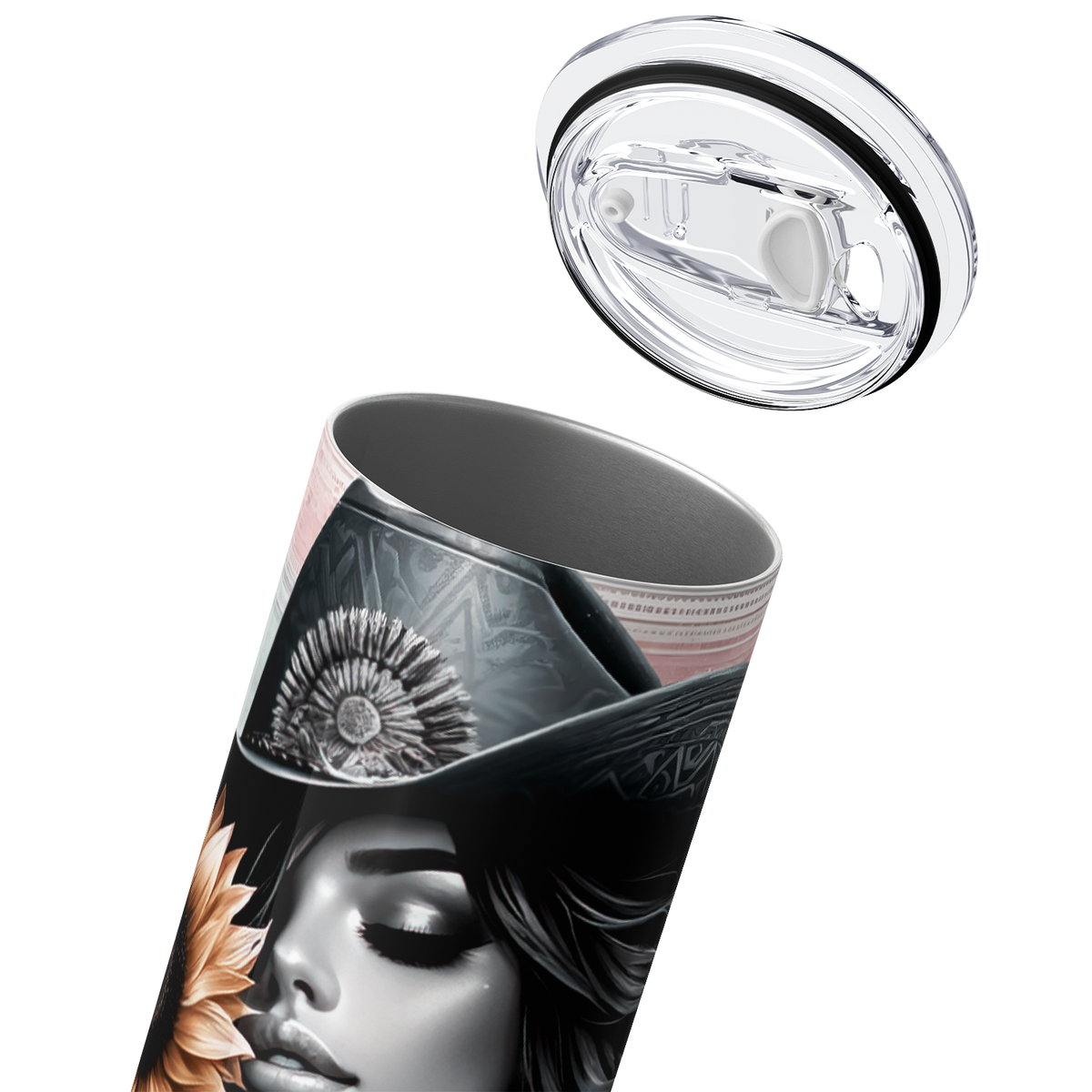 Cowgirls Never Give Up 20oz Skinny Tumbler