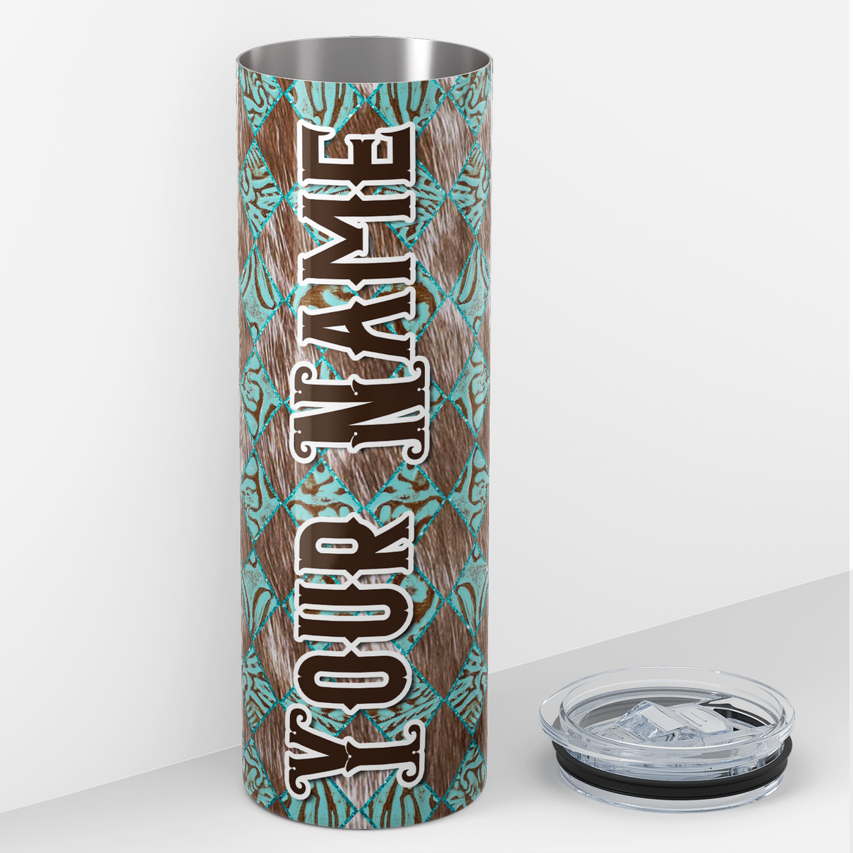 Personalized Cowgirl 20oz Skinny Tumbler