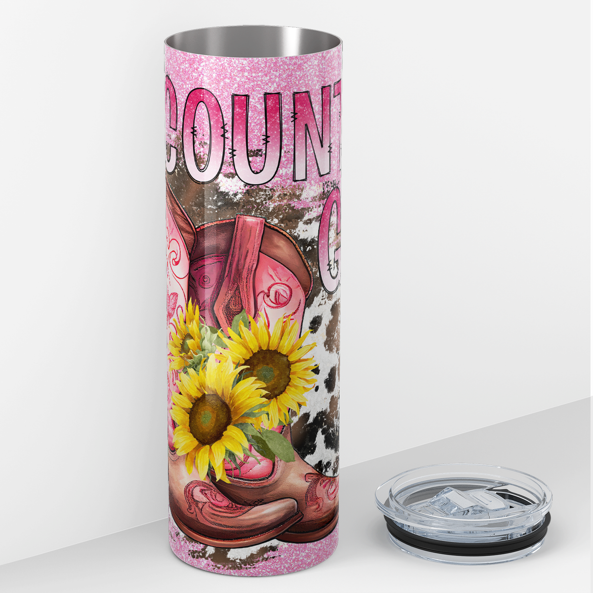 Pink Country Girl 20oz Skinny Tumbler