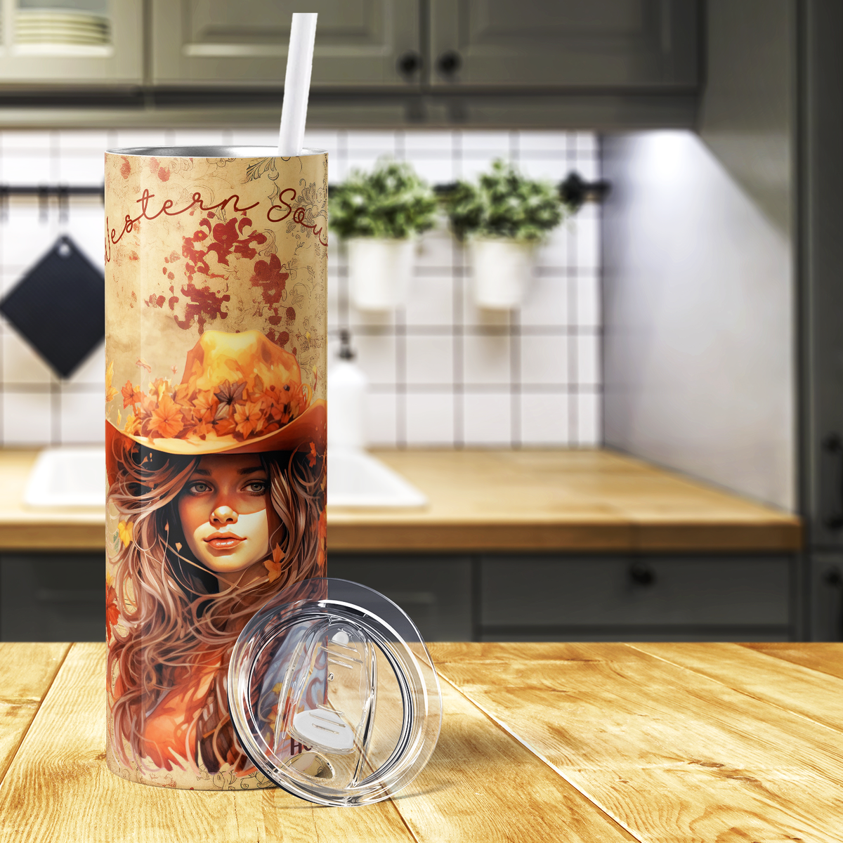 Yeehaw Cowgirl Western Soul 20oz Skinny Tumbler