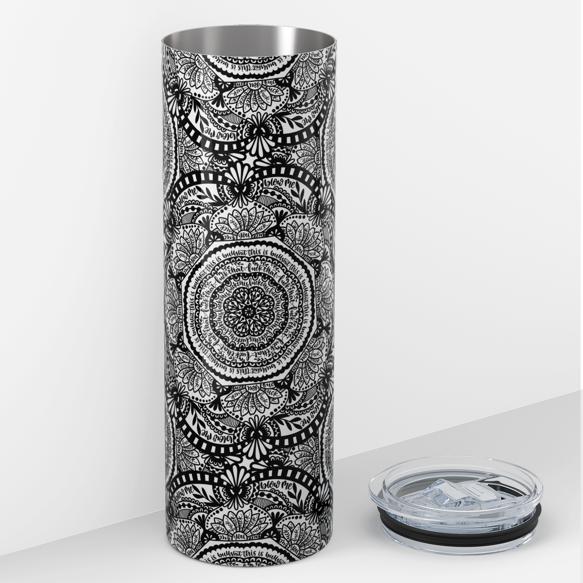 Cuss Words Mandala 20oz Skinny Tumbler