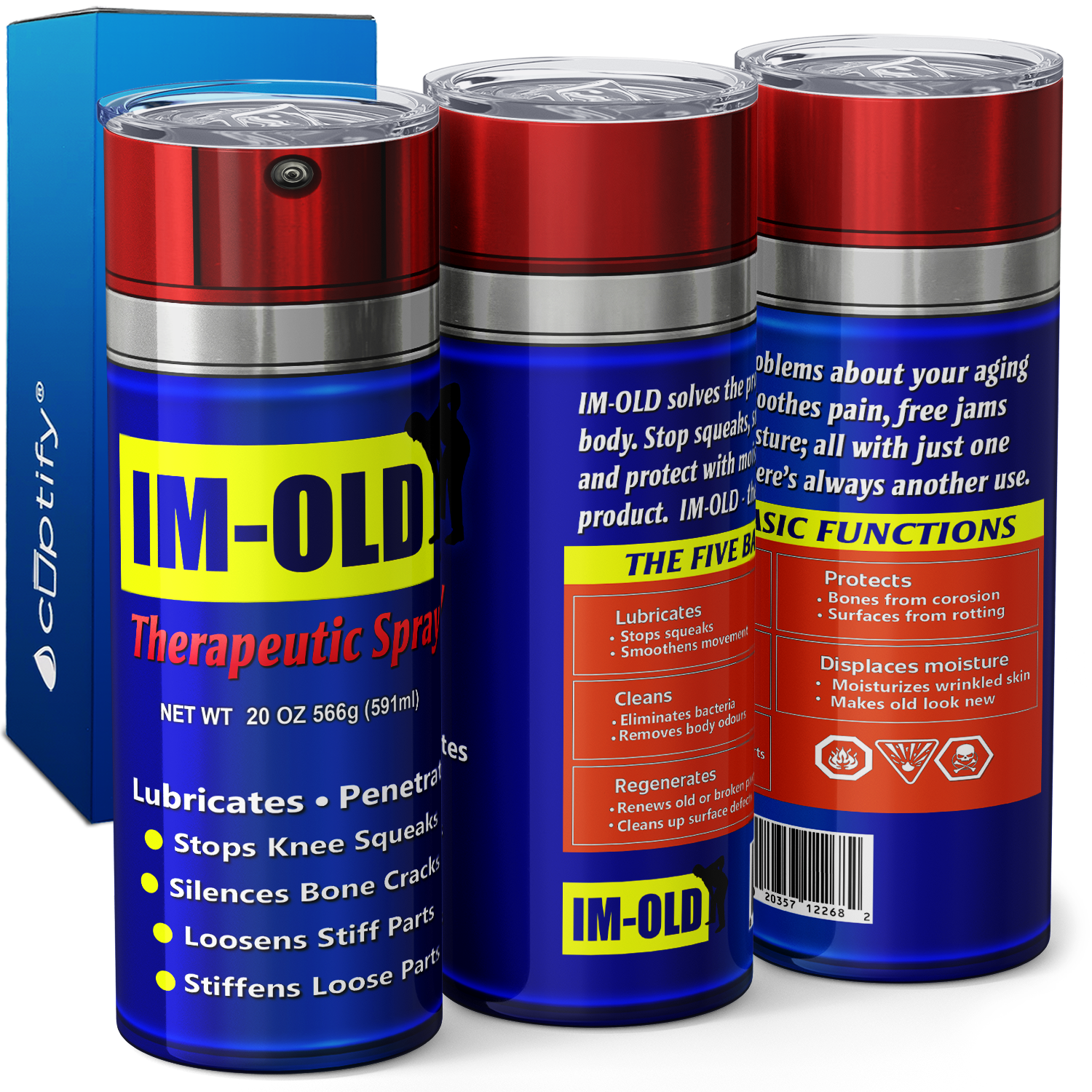 I'm Old Therapeutic Spray 20oz Skinny Tumbler